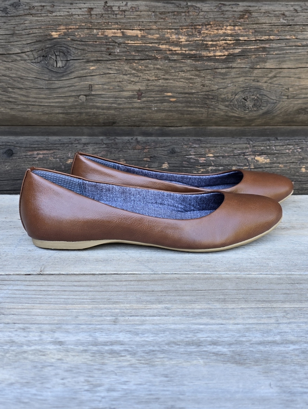 Dr. Scholls NEW Giorgie Modern Minimalist Cognac Comfort Ballet Flats 9M - Picture 2 of 13